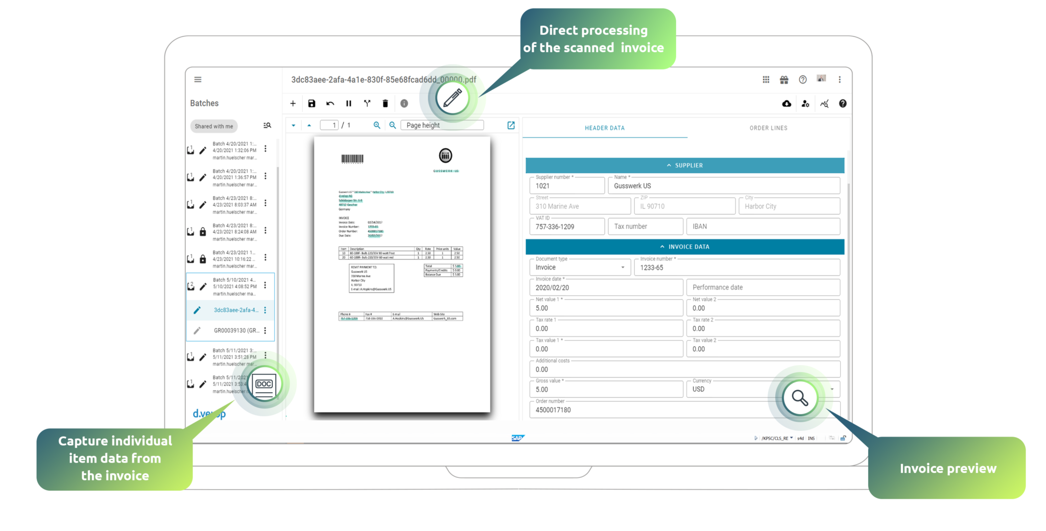 SAP electronic invoicing workflows – fully automated