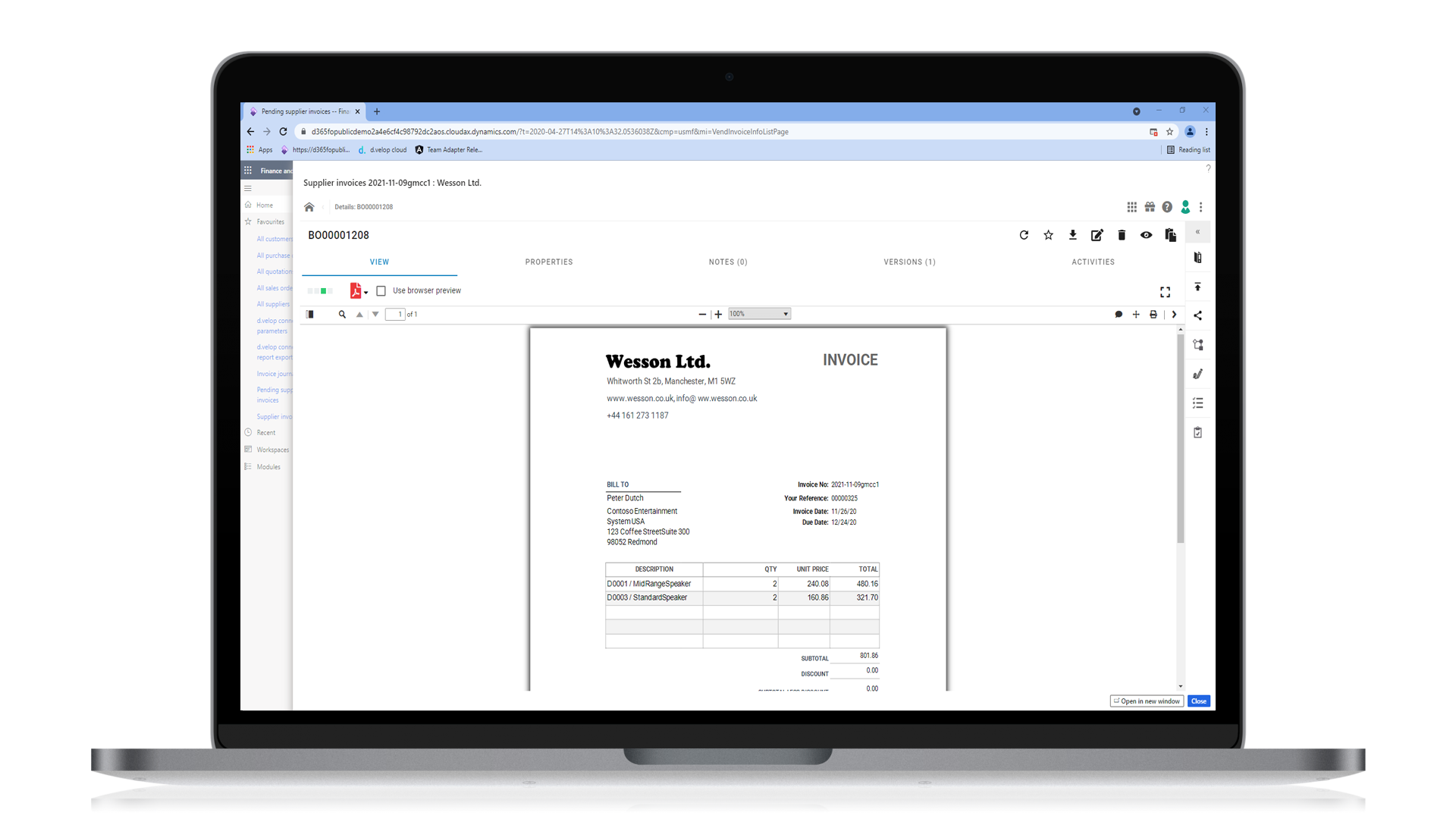 Dynamics 365 Invoice Processing. Digital & Automated | D.velop