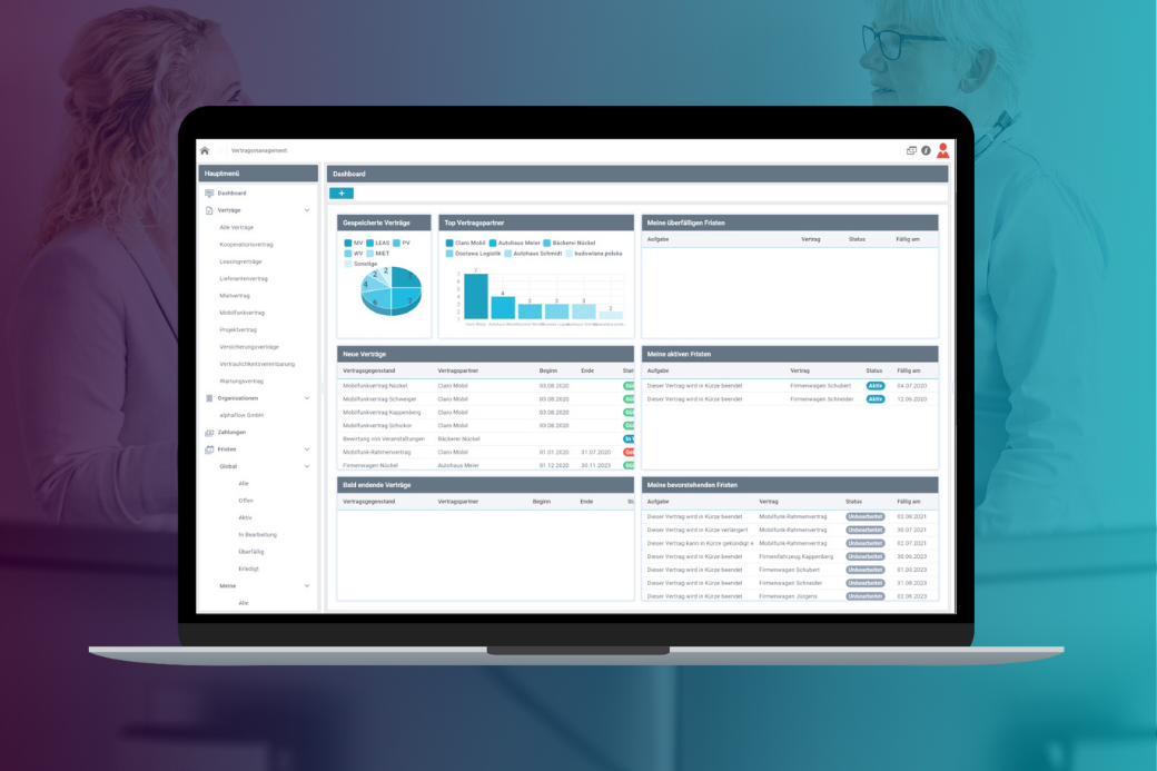 d.velop contract management user interface